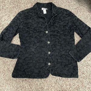 Vintage wrangler embroidered denim blazer